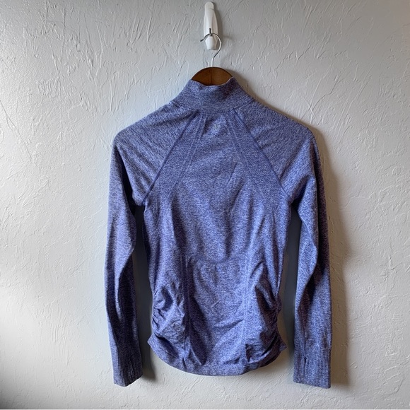 Athleta Fast Track Quarter Zip Spacedye Purple Athletic Jacket Size S - Picture 2 of 8